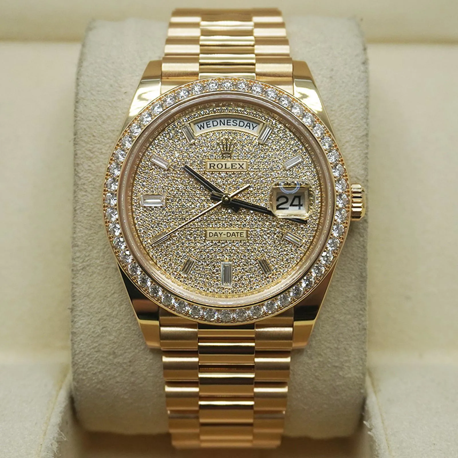 Rolex Day-Date 228348RBR-0037 40mm 18k yellow gold Black