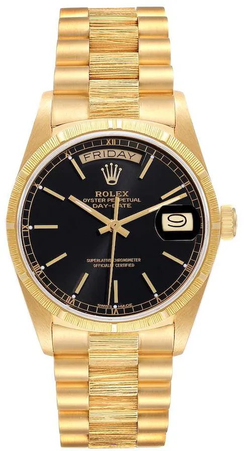 Rolex Day-Date 36 18078 36mm Yellow gold Black