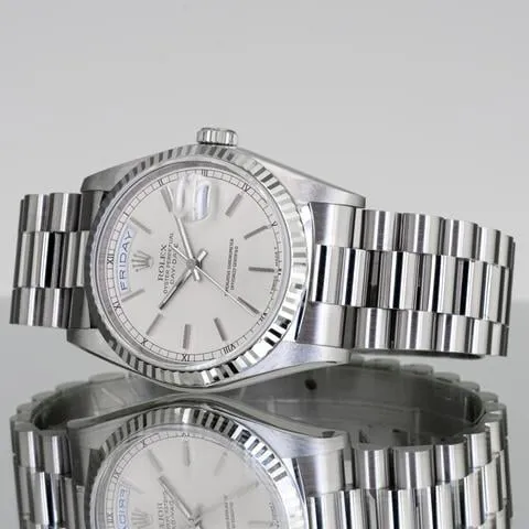 Rolex Day-Date 36 18239 36mm White gold Silver 2