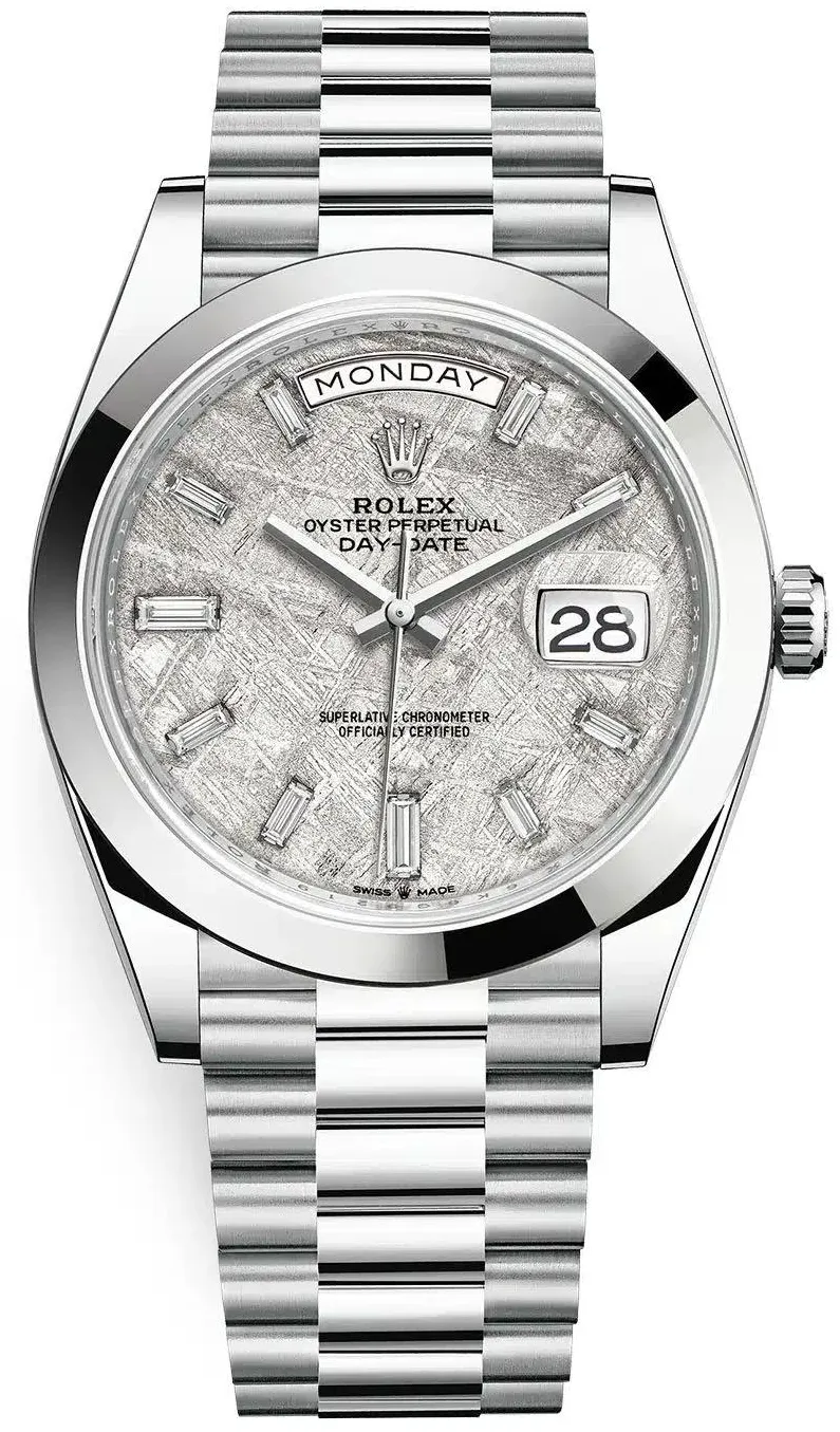 Rolex Day-Date 40 228206-0036 40mm Platinum Silver