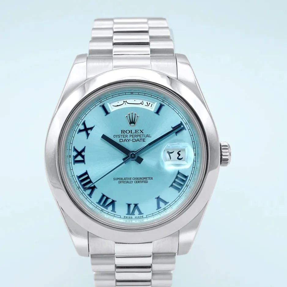 Rolex Day-Date II 218206-0043 41mm Platinum Blue