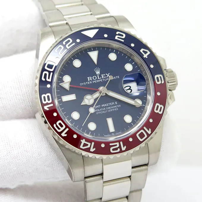 Rolex GMT-Master II 126719BLRO-0003 40mm 18k white gold Blue