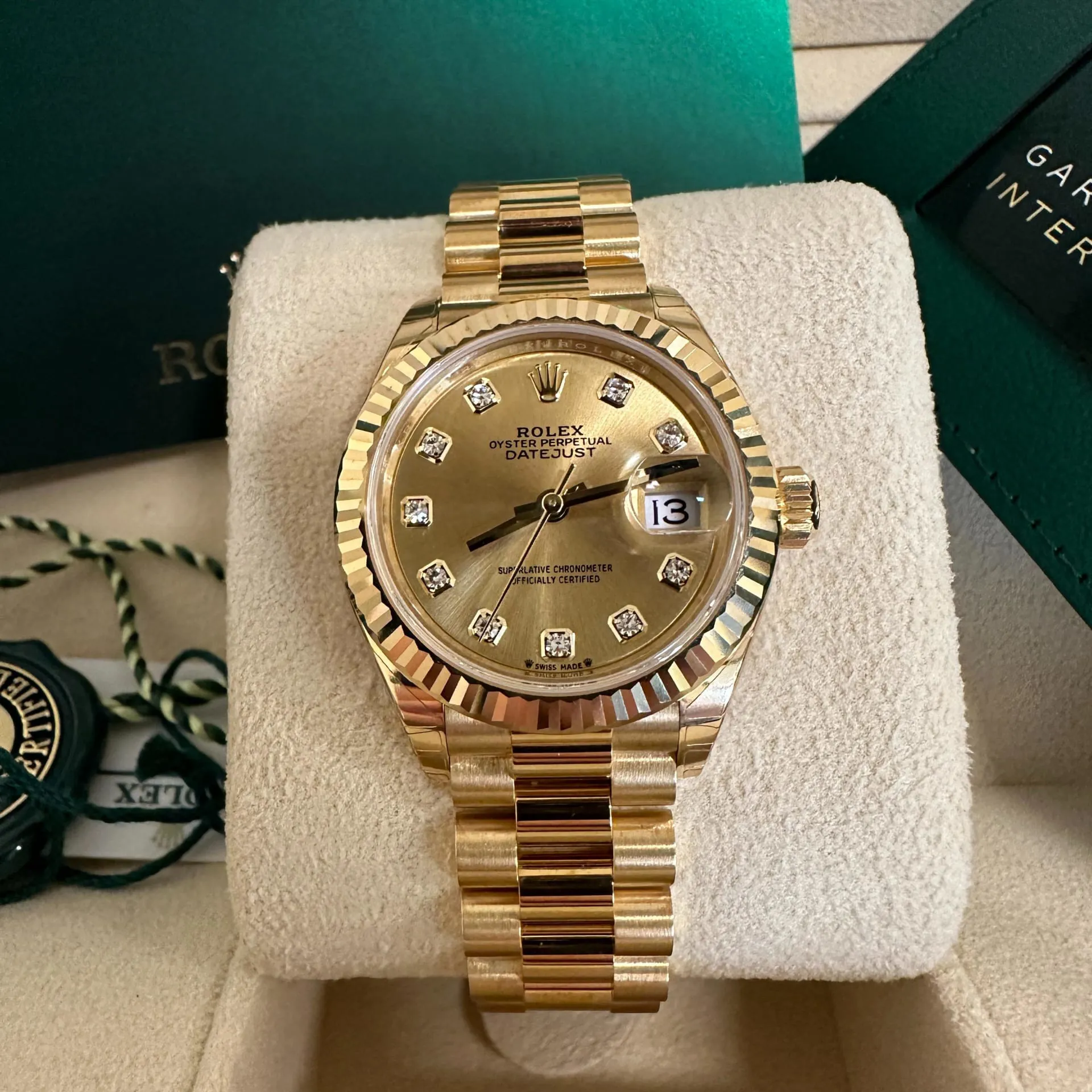 Rolex Lady-Datejust 279178-0017 28mm 18k yellow gold Champagne 6