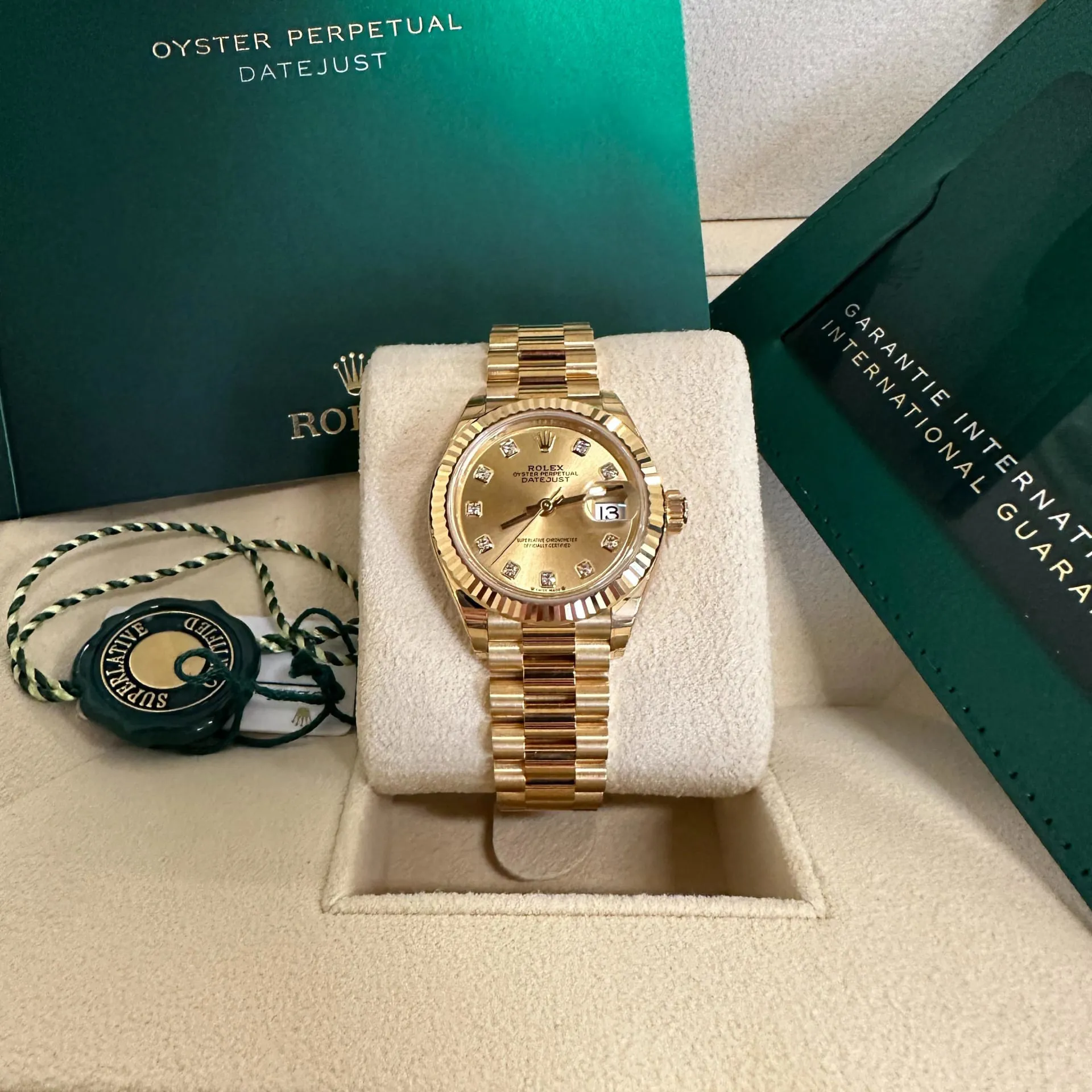 Rolex Lady-Datejust 279178-0017 28mm 18k yellow gold Champagne 7