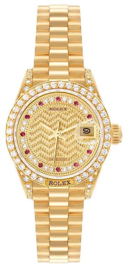 Rolex Lady-Datejust 69158 26mm Yellow gold Champagne