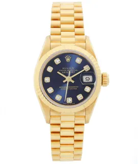 Rolex Lady-Datejust 69178 Yellow gold Blue