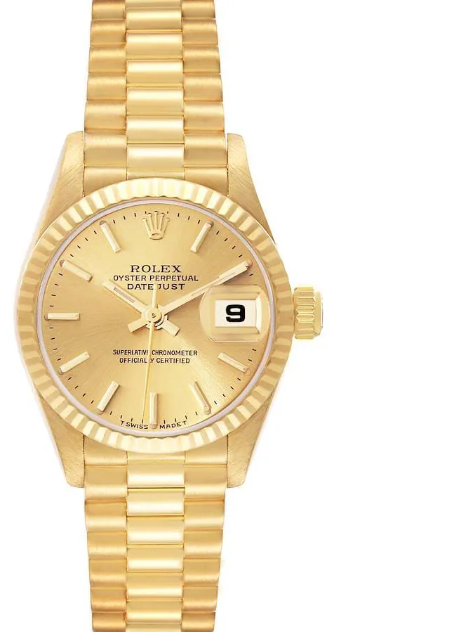 Rolex Lady-Datejust 79178 26mm Yellow gold Champagne