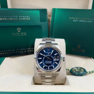 Rolex Sky-Dweller 336934-0005 White gold and Stainless steel Blue