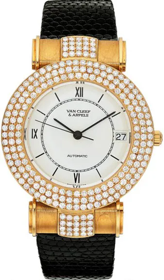 Van Cleef & Arpels 36mm Yellow gold and Diamond White