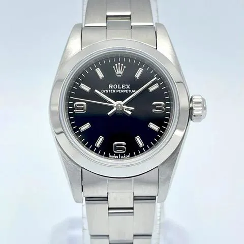 Rolex Oyster Perpetual 76080 24mm Stainless steel Black