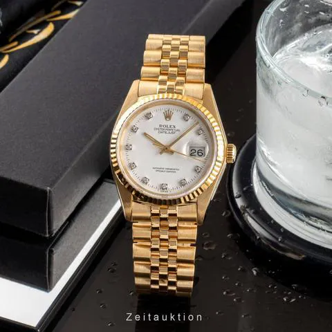 Rolex Datejust 36 16018 36mm Yellow gold White 2