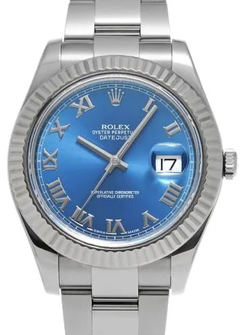 Rolex Datejust II 116334 41mm Stainless steel Blue