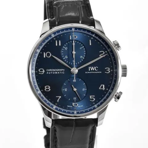 IWC Portuguese Chronograph IW371606 41mm Stainless steel Blue