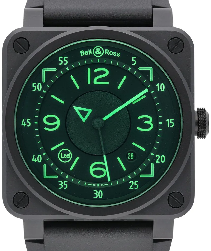 Bell & Ross BR03-92 03-92 HUD 42mm Ceramic Green