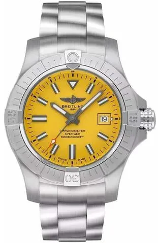 Breitling Avenger A17319101I1A1 45mm Stainless steel Yellow