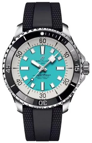 Breitling Superocean A17376211L2S1 44mm Stainless steel Turquoise