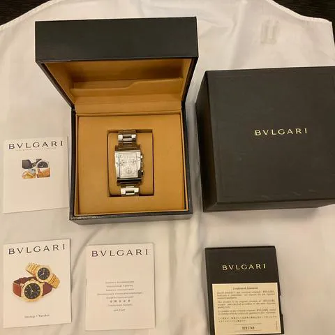 Bulgari Rettangolo RT45S 26mm Stainless steel White 5