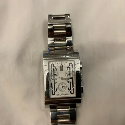 Bulgari Rettangolo RT45S 26mm Stainless steel White 6