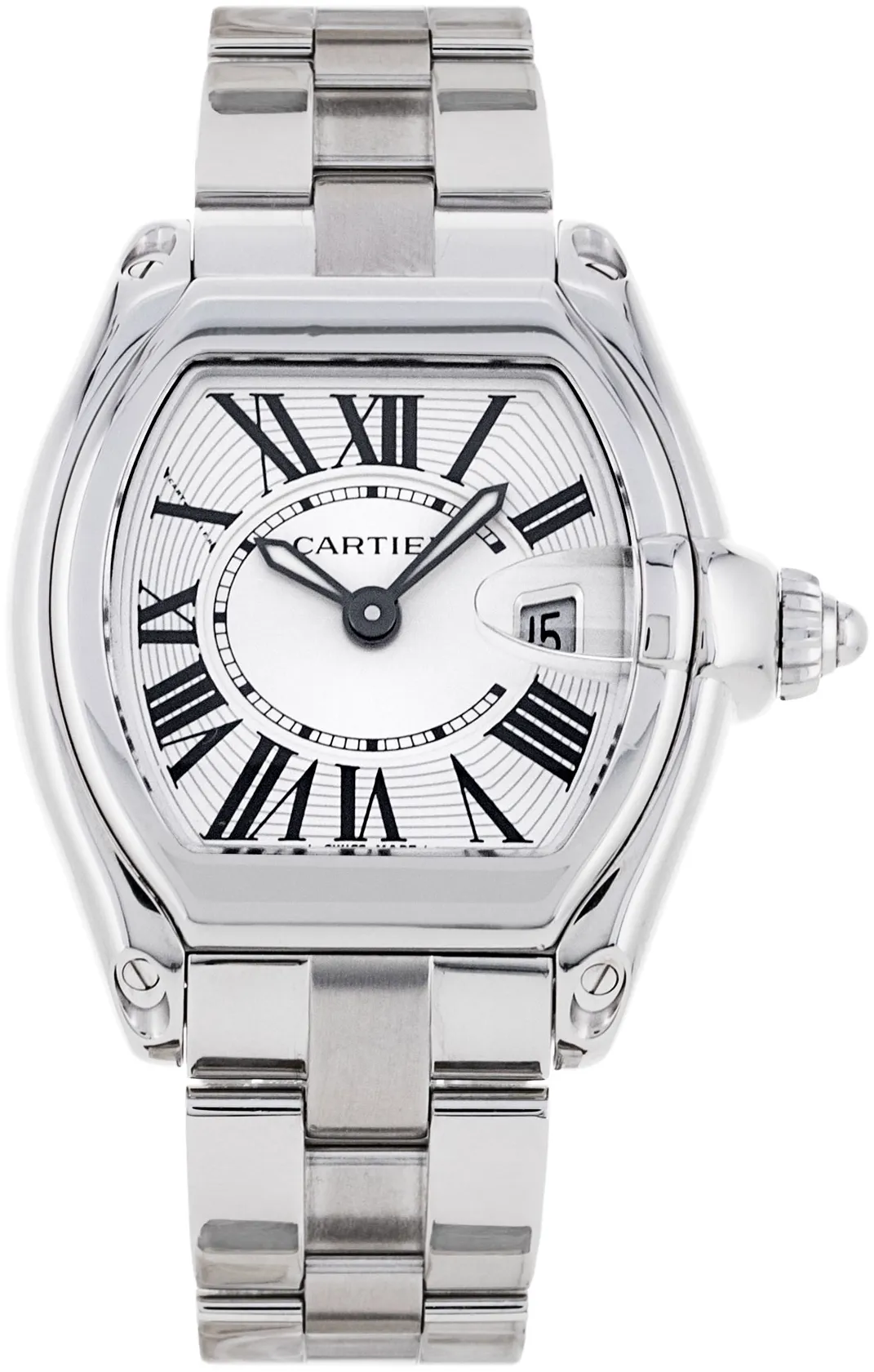 Cartier Roadster W62016V3 32mm Stainless steel Silver Roman Numeral