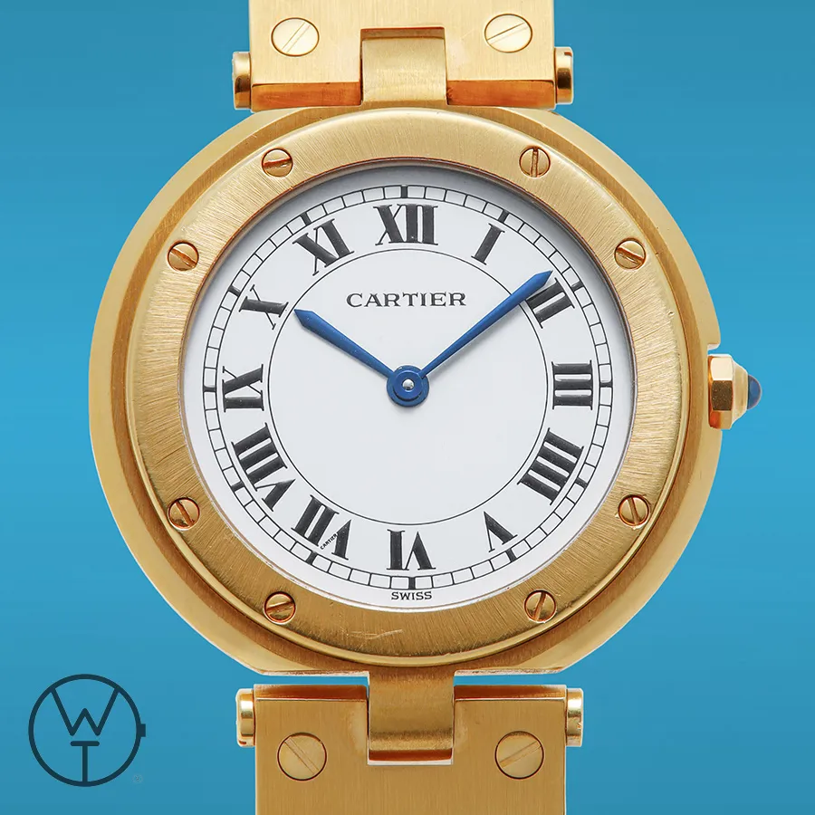 Cartier Santos 8191 33mm Yellow gold White