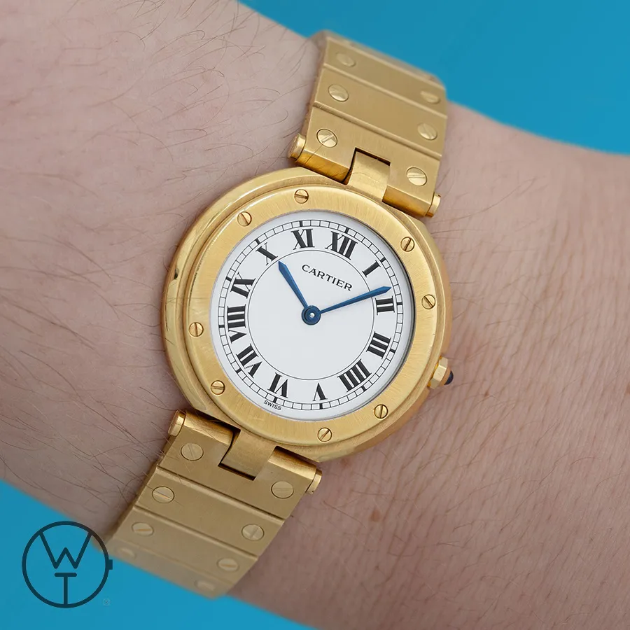 Cartier Santos 8191 33mm Yellow gold White 1