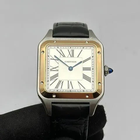 Cartier Santos Dumont W2SA0011 43.5mm Yellow gold and Stainless steel Silver