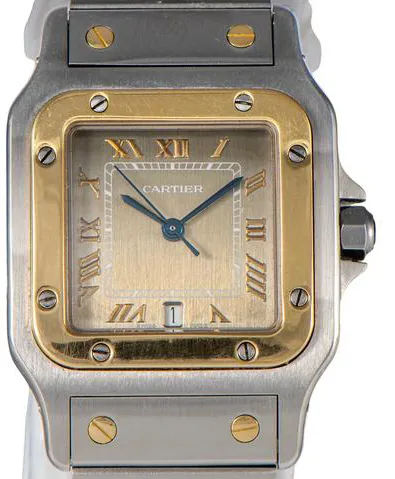 Cartier Santos Galbée 1566 29mm Yellow gold and Stainless steel Gray