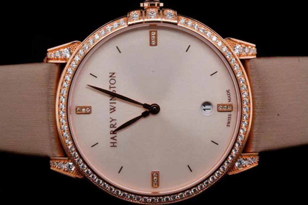 Harry Winston Midnight MIDAHD39 39mm Rose gold and Diamond Champagne 1