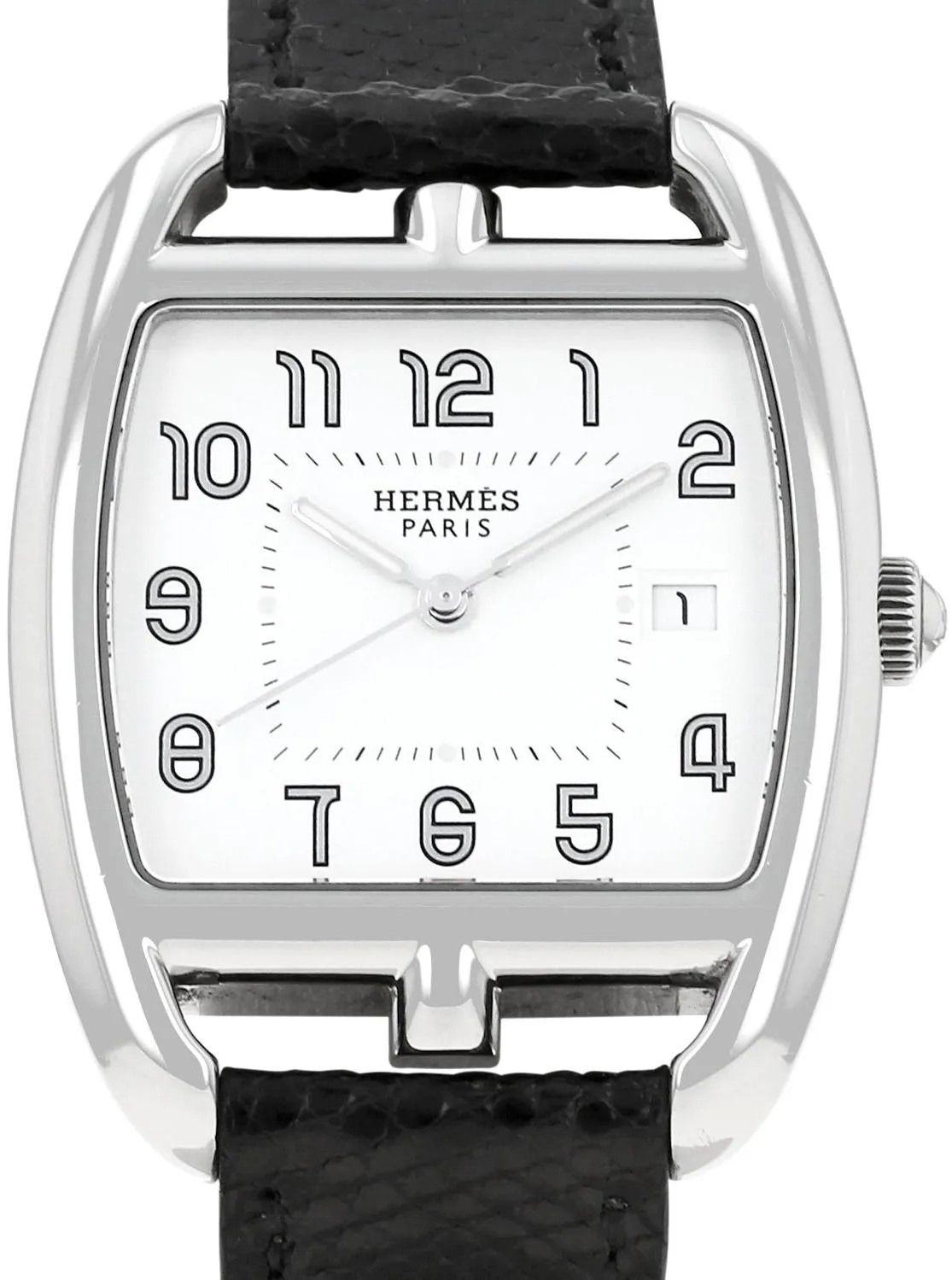 Hermès Cape Cod Tonneau CT1.710 33mm Stainless steel White