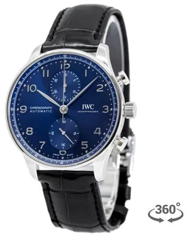 IWC Portuguese Chronograph IW371606 41mm Stainless steel Blue