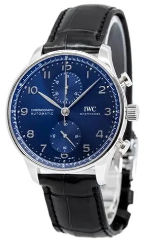 IWC Portuguese Chronograph IW371606 41mm Stainless steel Blue 1