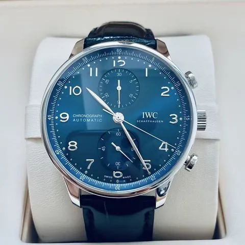 IWC Portuguese Chronograph IW371606 41mm Stainless steel Blue