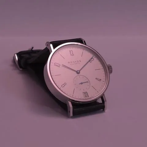 NOMOS Tangomat Datum 602 38.5mm Stainless steel White