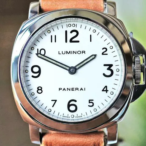 Panerai Luminor Base PAM 10 44mm Stainless steel White