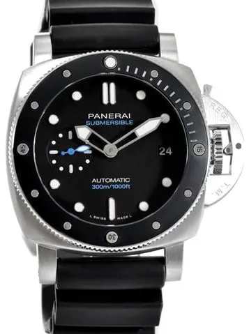 Panerai Submersible PAM01683 42mm Stainless steel Black