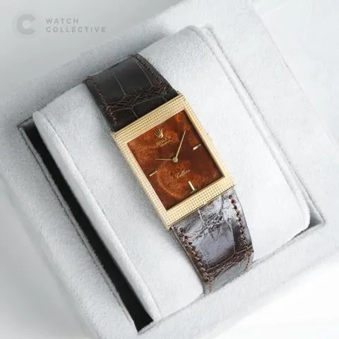 Rolex Cellini King Midas 4127 24mm Yellow gold Brown