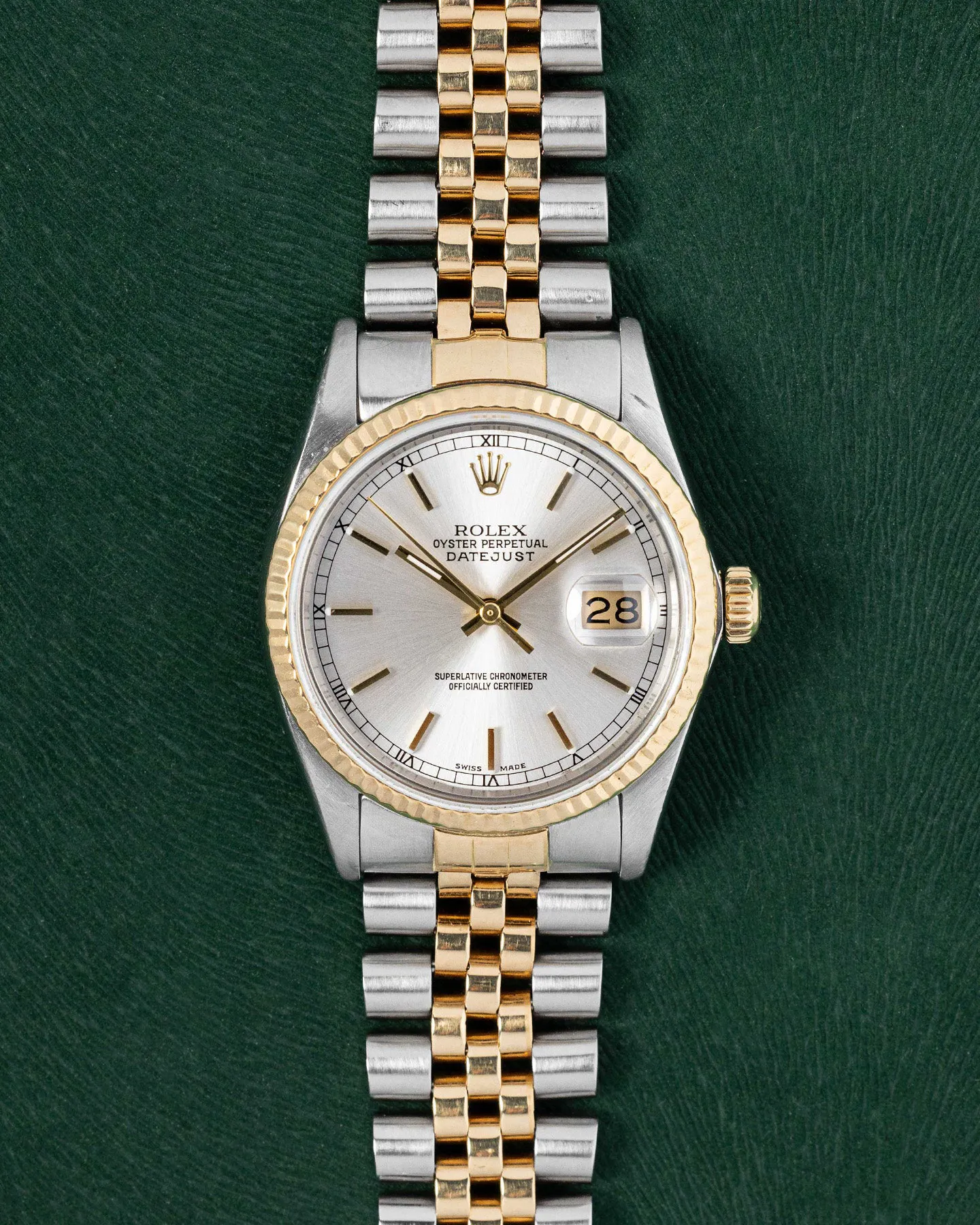 Rolex Datejust 36 16013 36mm Yellow gold Silver