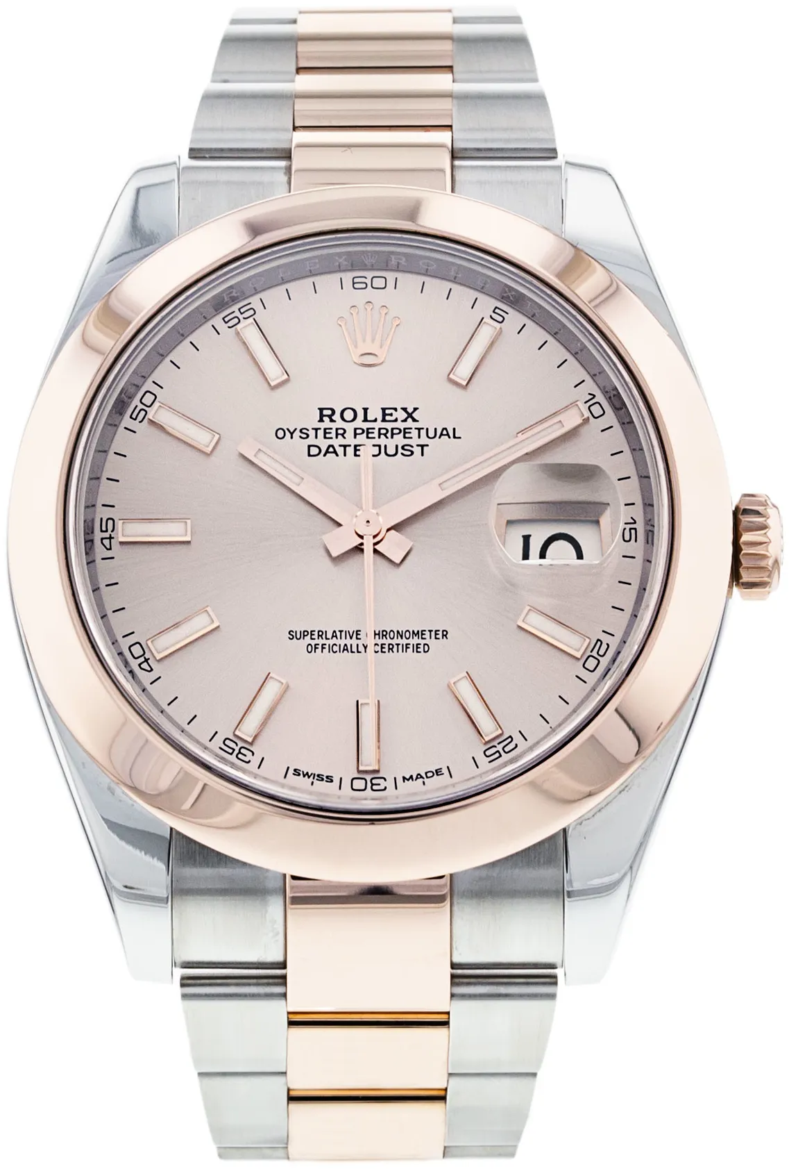 Rolex Datejust 41 126301 41mm Rose gold and Stainless steel Sundust Baton