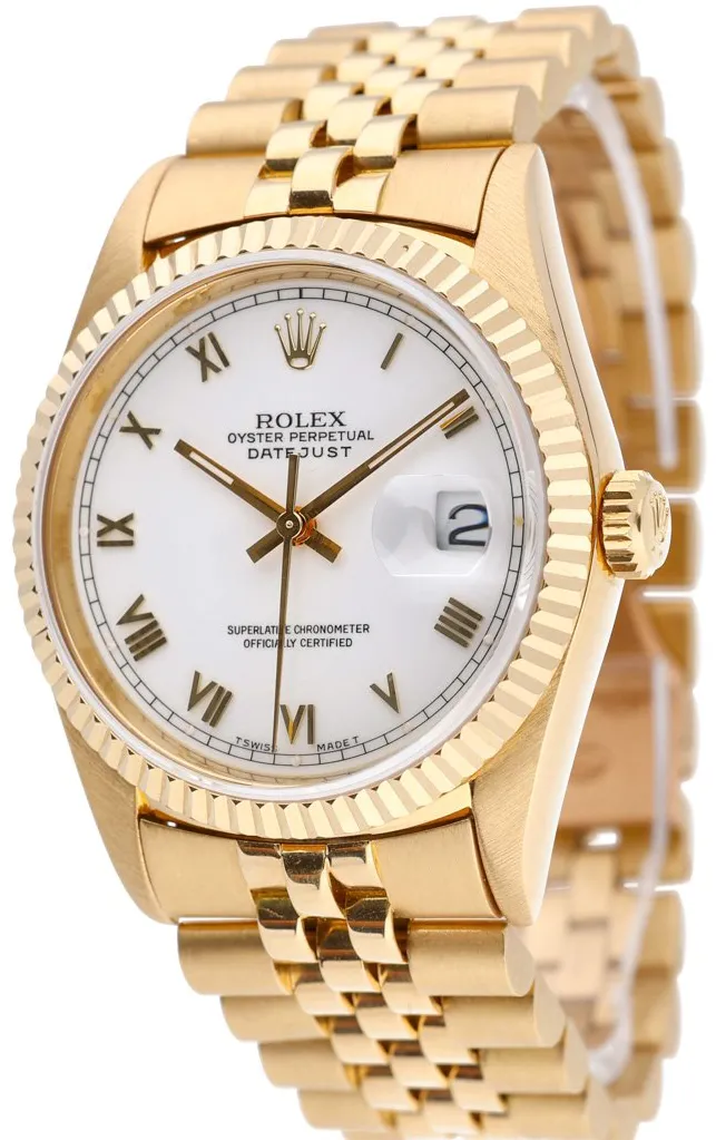 Rolex Datejust 36 16238 36mm Yellow gold White 1