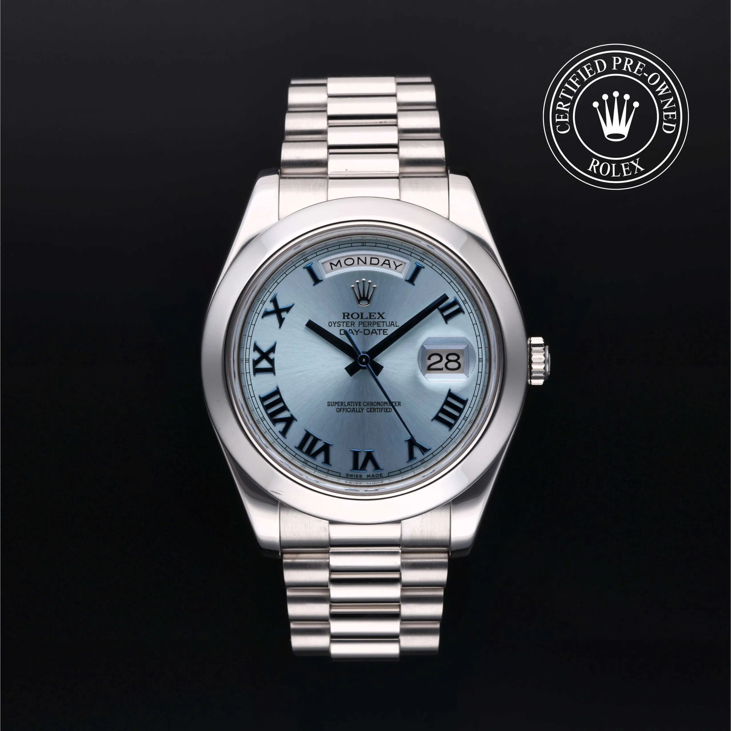 Rolex Day-Date II 218206 41mm Platinum Blue