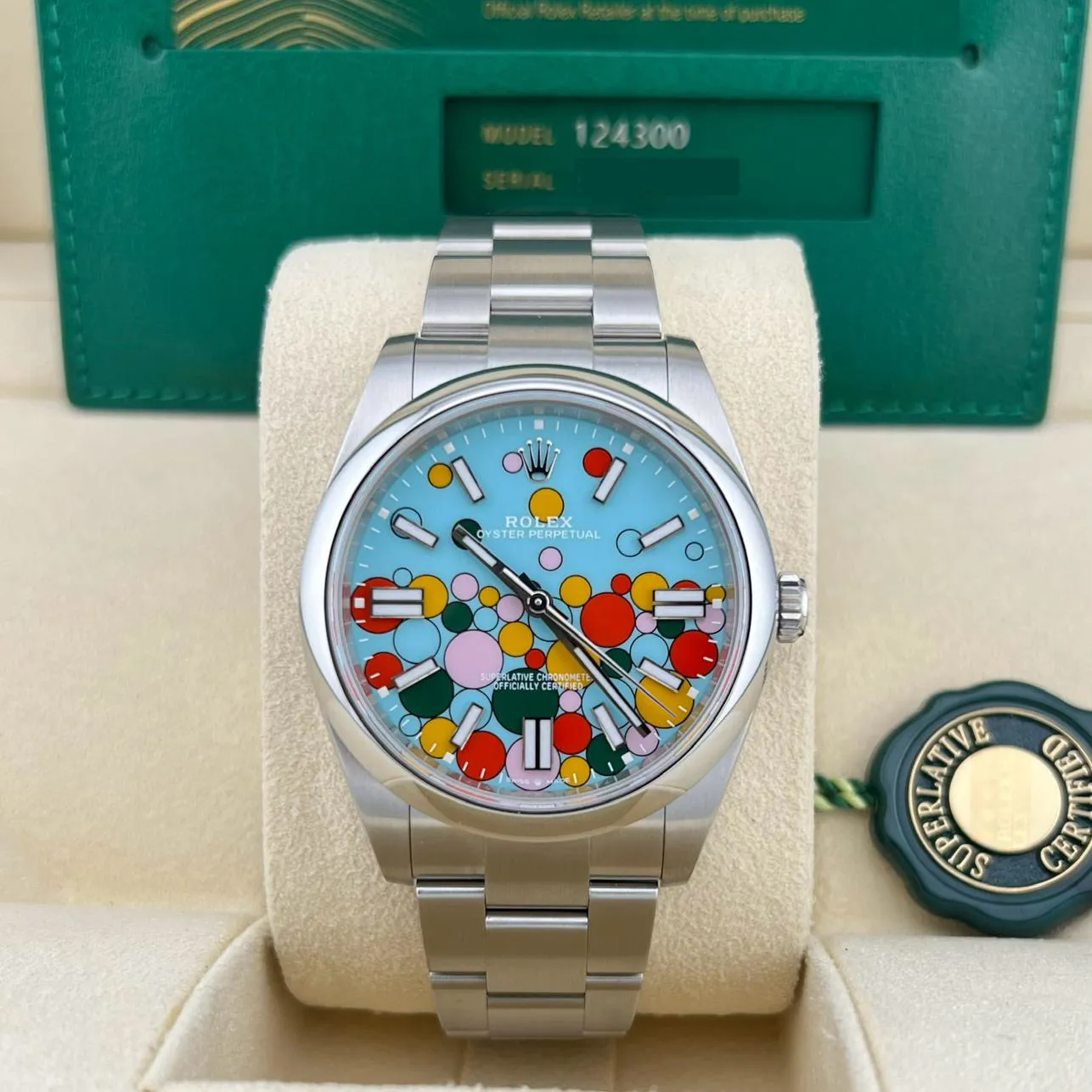 Rolex Oyster Perpetual 124300-0008 41mm Oystersteel Blue and Artistic dial 1