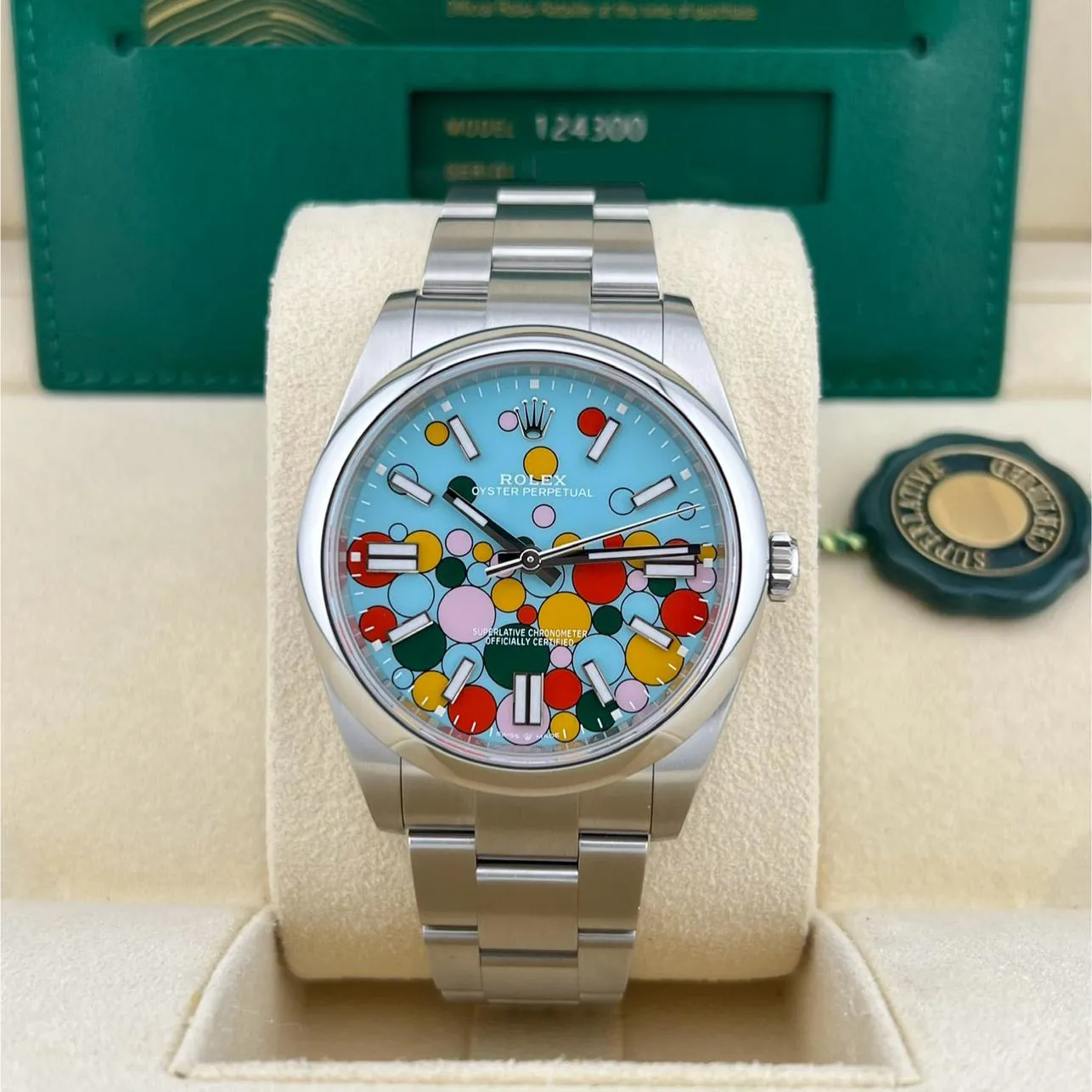 Rolex Oyster Perpetual 124300-0008 41mm Oystersteel Blue and Artistic dial 2