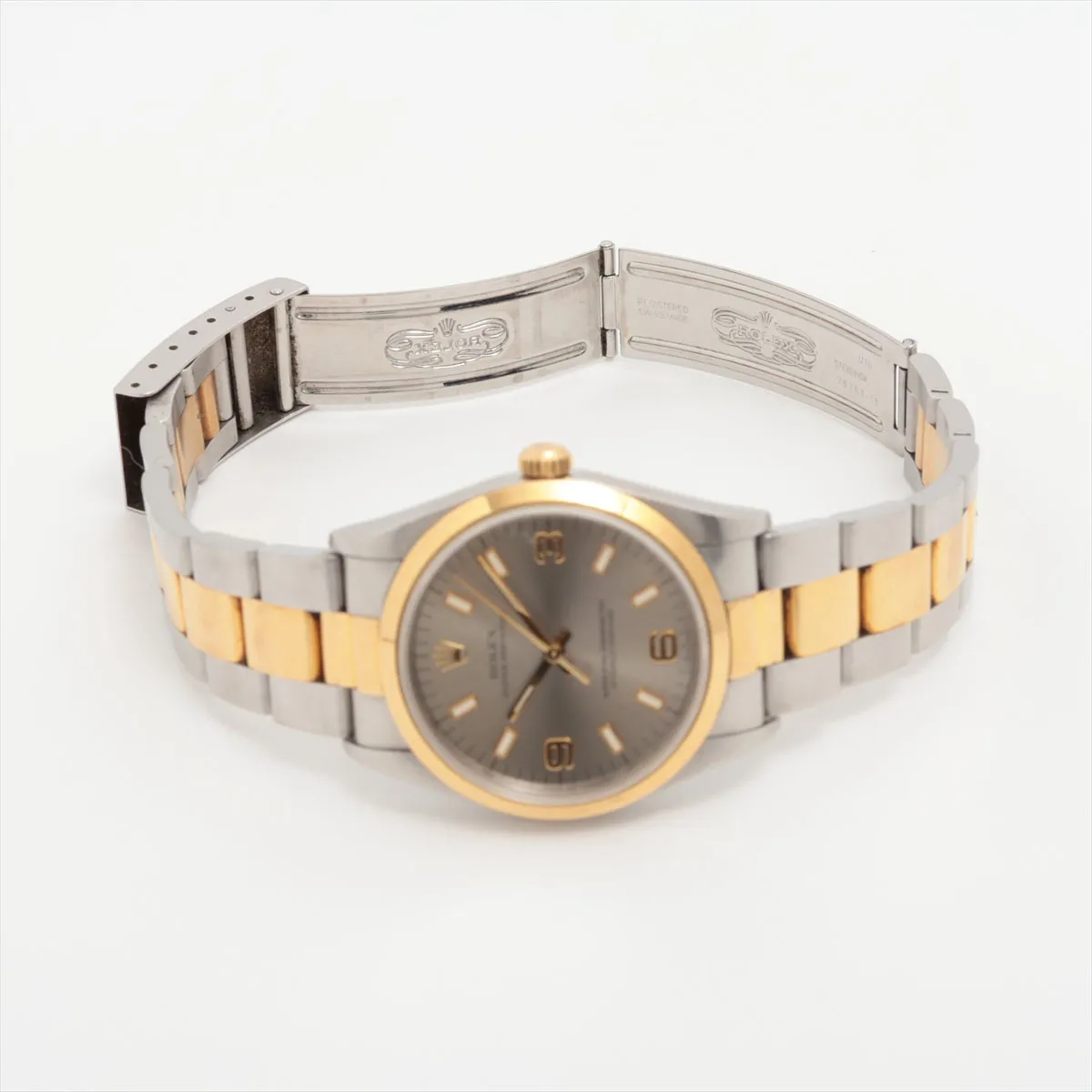 Rolex Oyster Perpetual 34 14203 36mm Yellow gold and Stainless steel and 18k yellow gold Gray 4