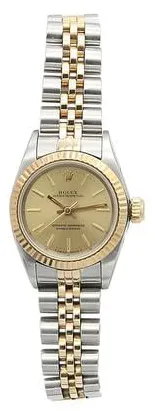 Rolex Oyster Perpetual 67193 26mm Yellow gold and Stainless steel Champagne 4