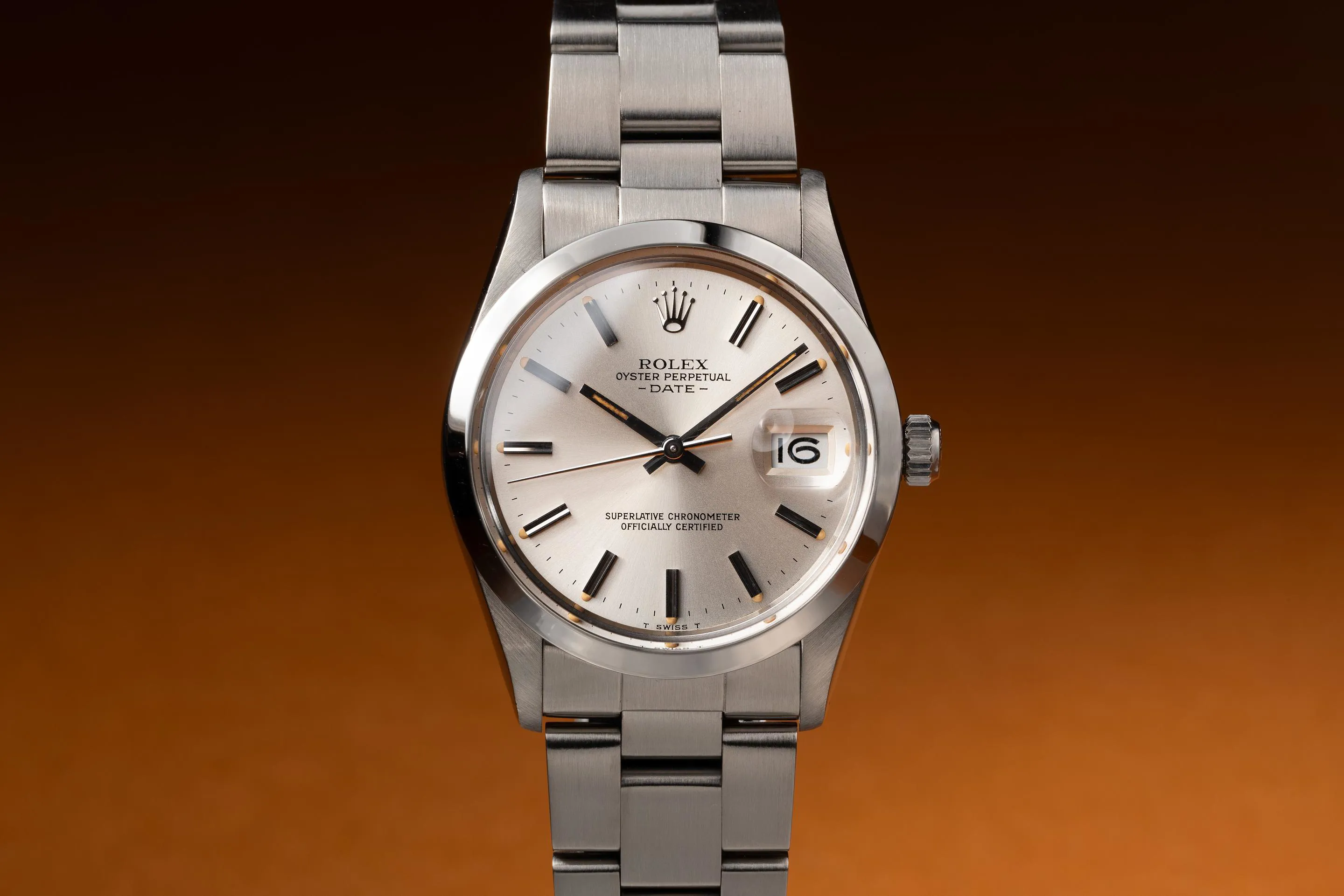 Rolex Oyster Perpetual Date 15000 34mm stainless Silver