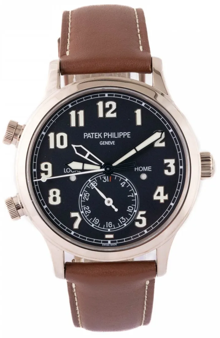 Patek Philippe Calatrava Pilot Travel Time 5524G-001 42mm White gold Blue