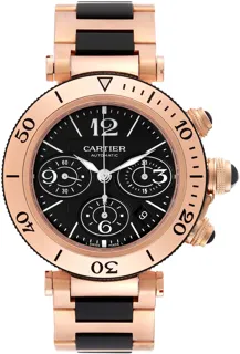 Cartier Pasha Seatimer 63483 Rose gold Black