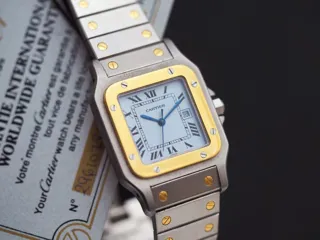 Cartier Santos 2961 Yellow gold and Stainless steel White