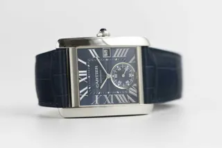 Cartier Tank MC WSTA0010 Stainless steel Blue