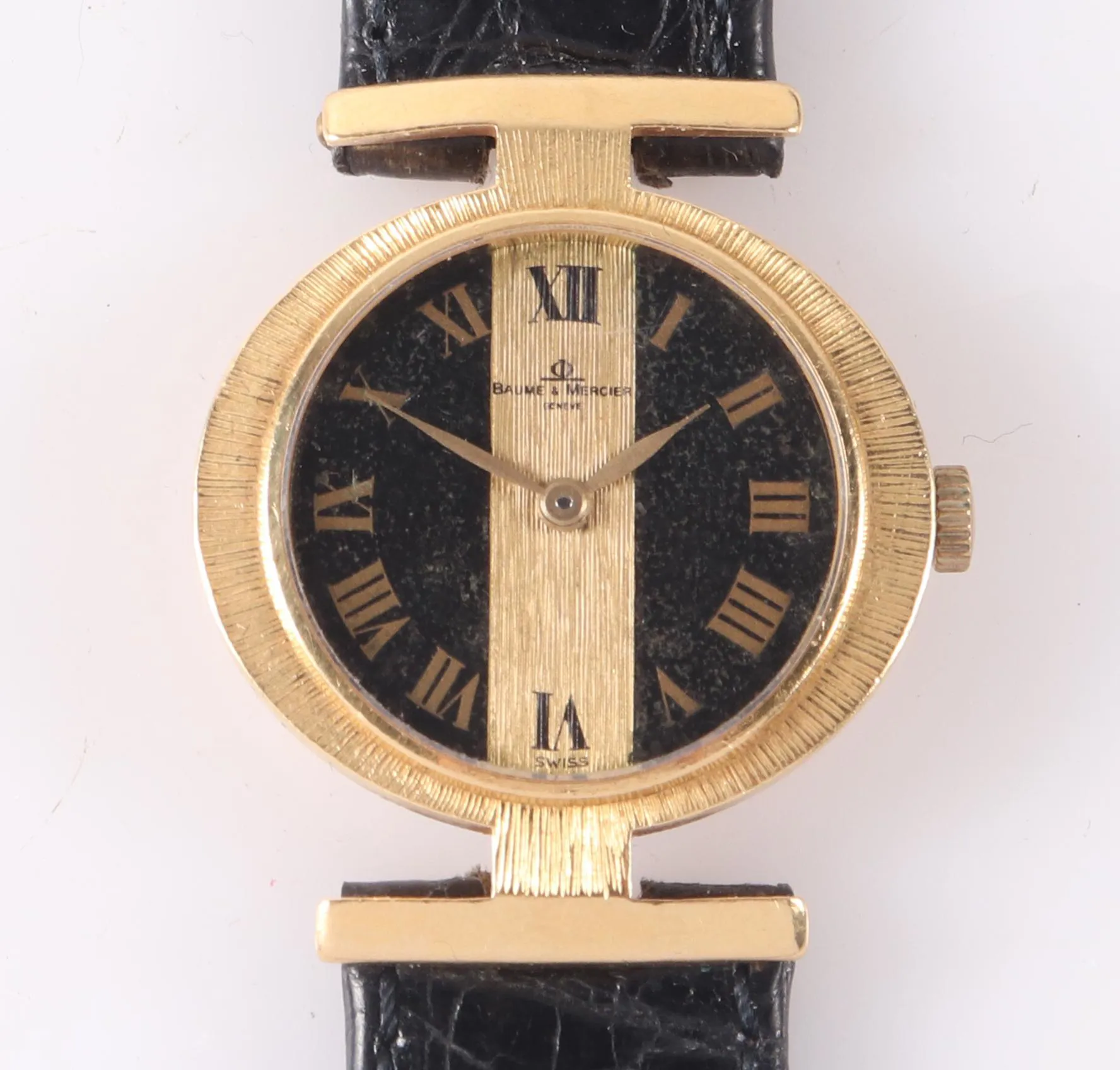 Baume & Mercier 36618 2 24mm Yellow gold Black and gold